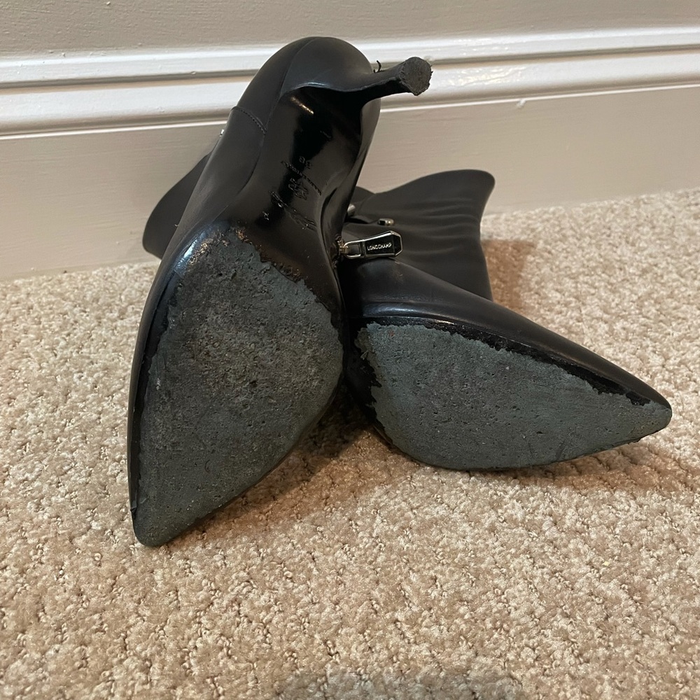 Longchamp Black Leather Booties Sz 8 (Retail $785) - Picture 10 of 12